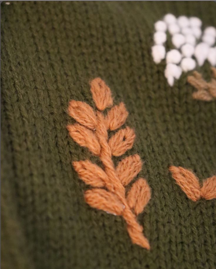 Persephone Embroidered Cardigan - Greek Mythology - Witchy Soft and Warm Knitwear Sweater - Cottage Core - LAST CHANCE