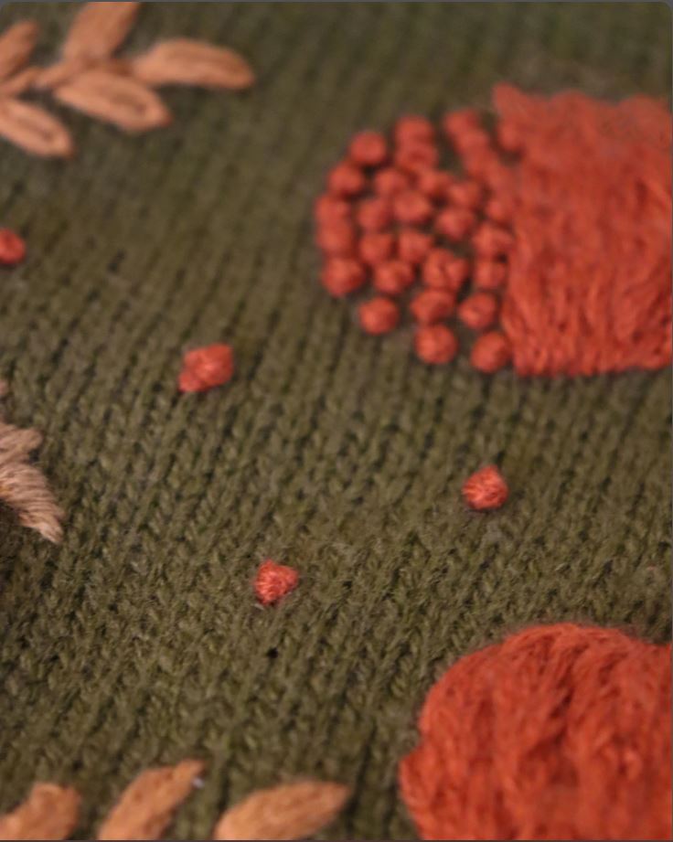Persephone Embroidered Cardigan - Greek Mythology - Witchy Soft and Warm Knitwear Sweater - Cottage Core - LAST CHANCE